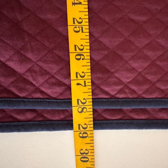 L.L. BEAN Pullover Quilted & Fleece Quarter Snap Colorblock Mock Neck Merlot - Picture 15 of 15